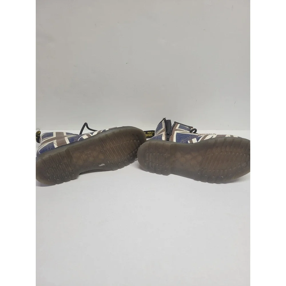 Dr. Martens Delaney Kids Union Jack Flag Boots Brown Blue‎ AW004 US 11 UK 10